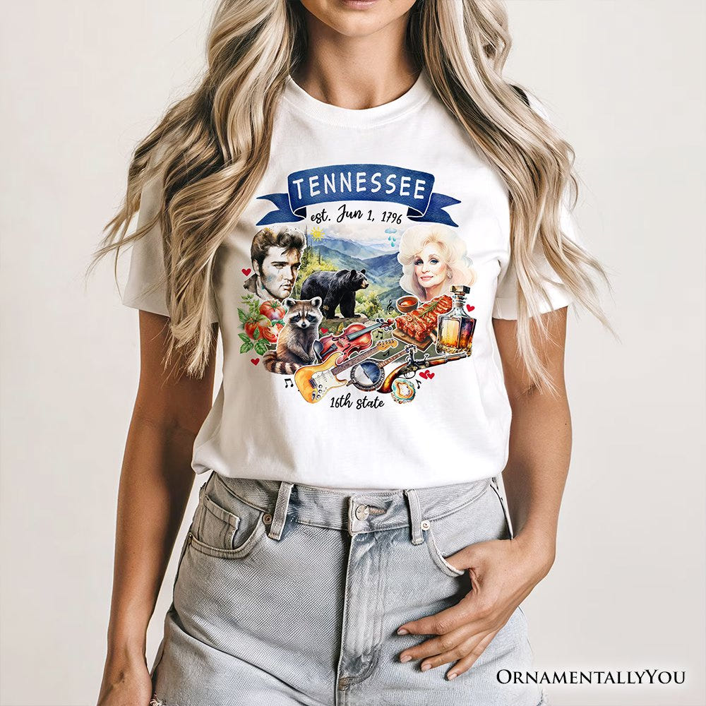 Artistic Tennessee State Themes and Landmarks T-Shirt, Tee for History and Travel Lovers T-Shirts OrnamentallyYou 