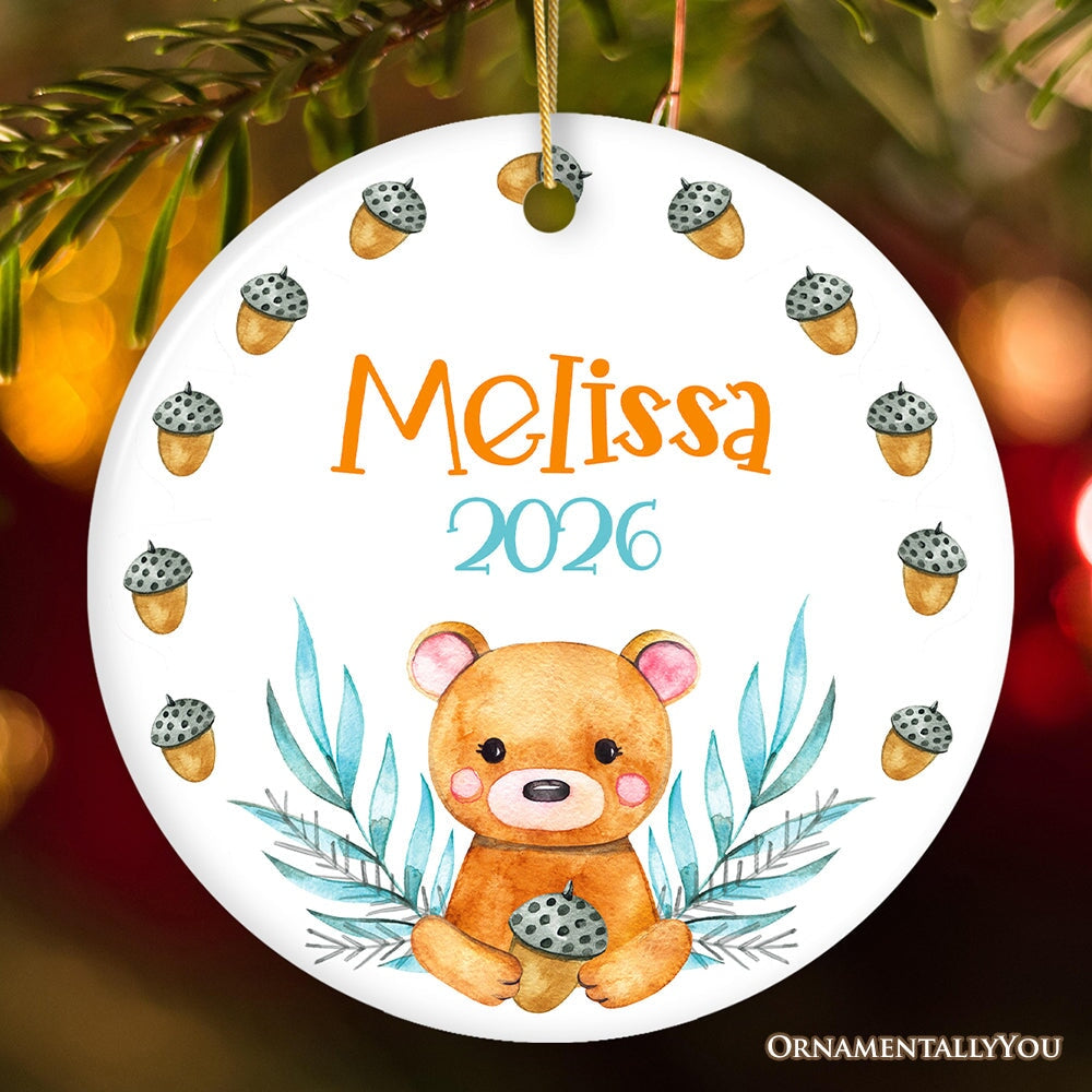 Baby Bear Personalized Ornament Ceramic Ornament OrnamentallyYou 