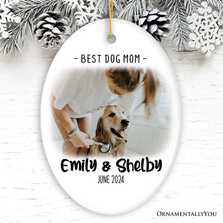 Best Dog Mom Customized Keepsake Photo Ornament