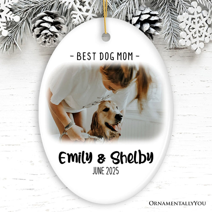 Best Dog Mom Customized Keepsake Photo Ornament