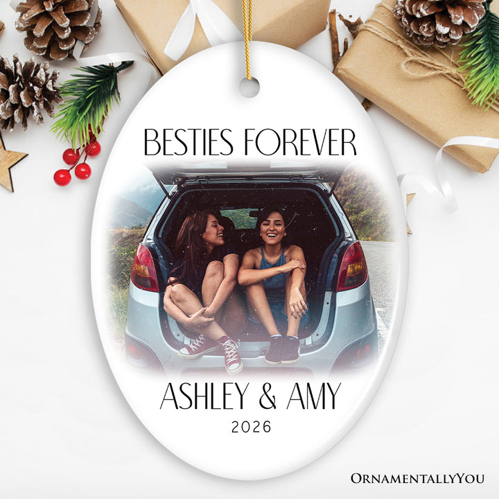 Best Friend and Sister Personalized Keepsake Ornament, A Gift for the Bestie