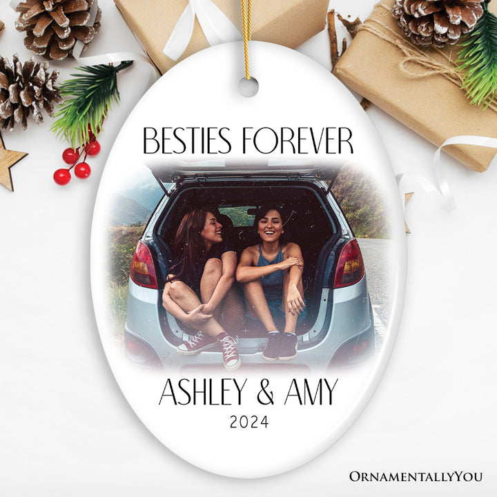 Best Friend and Sister Personalized Keepsake Ornament, A Gift for the Bestie