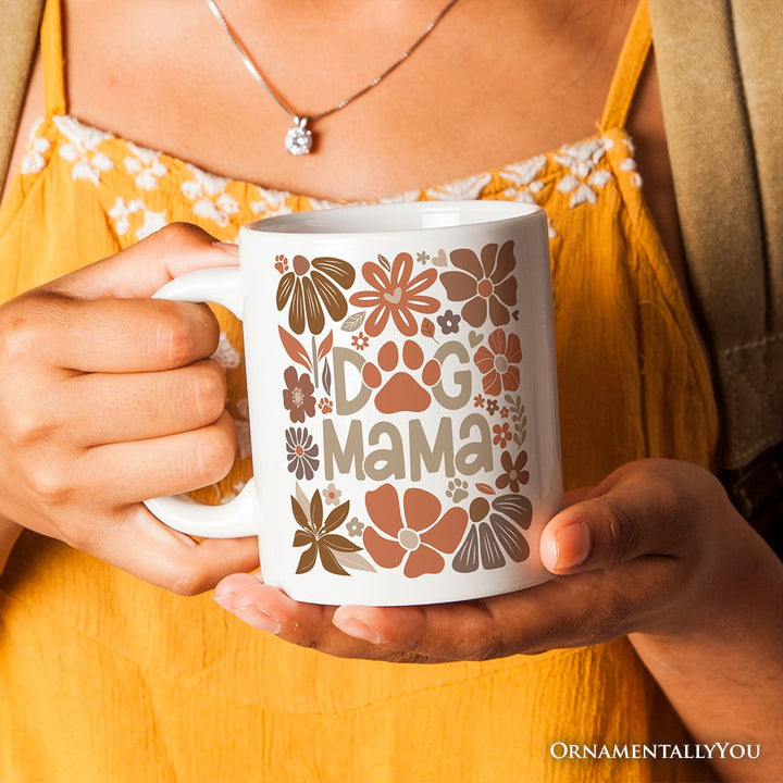 Boho Dog Mama Mug, Stylish Pet Lover Gift For Moms Personalized Ceramic Mug OrnamentallyYou 