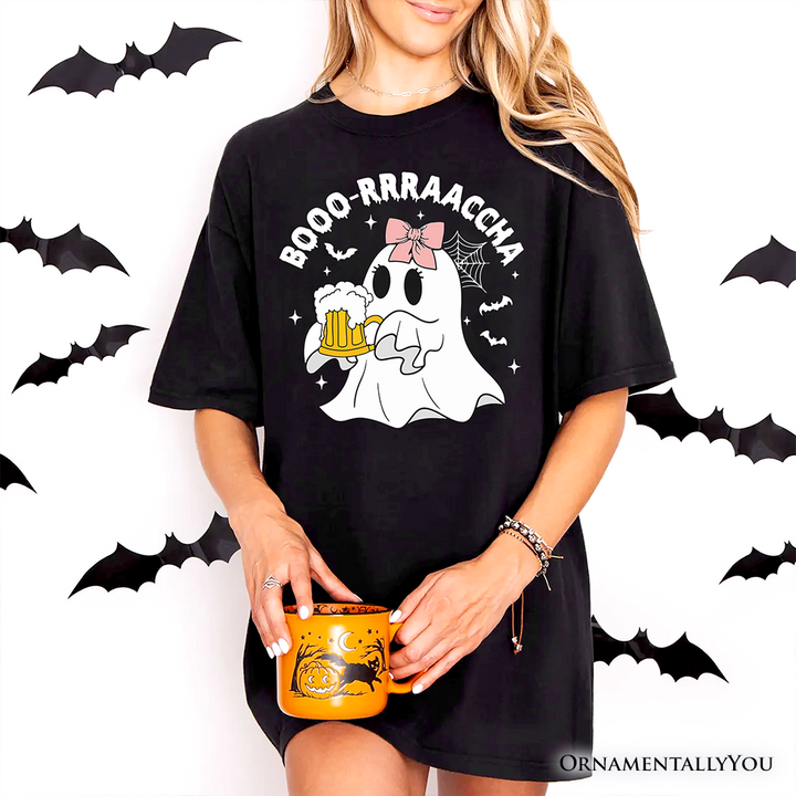 Boo-Rracha Halloween Ghost T-Shirt, Funny Mexican Drunk Tee with Cute Spooky Vibes