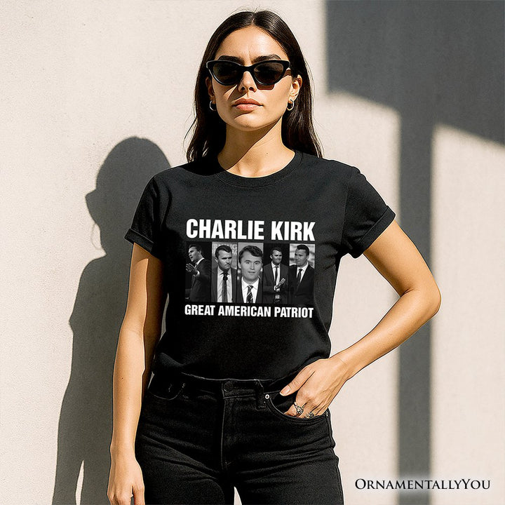Charlie Kirk the Great American Patriot T-Shirt, Vintage Memorial Tee Gift T-Shirts OrnamentallyYou 