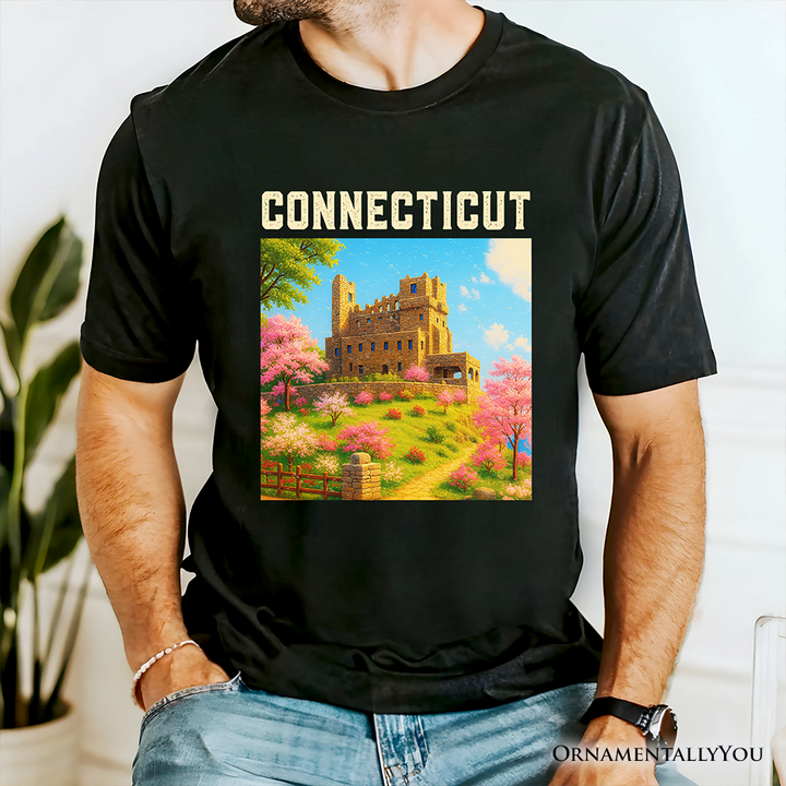 Charming Connecticut State Gillette Castle T-Shirt, Historic Landmark Tee and New England Travel Keepsake Souvenir
