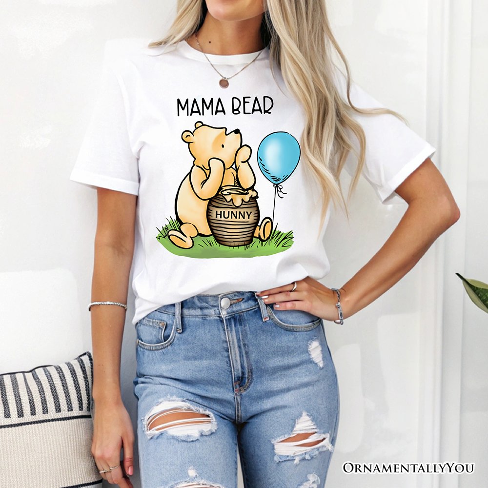 Charming Mama Bear Cute T-Shirt, Trendy White Tee Mom Gift T-Shirts OrnamentallyYou 