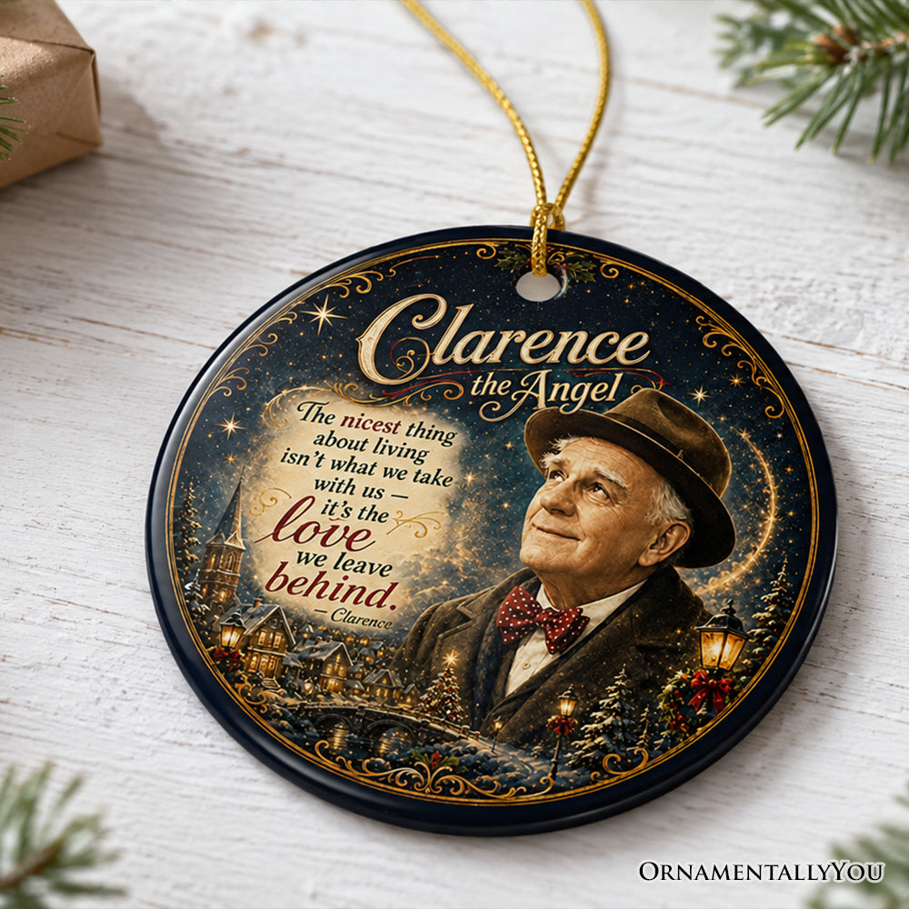 Clarence the Angel It's a Wonderful Life Quote Ornament, Classic Christmas Movie Keepsake