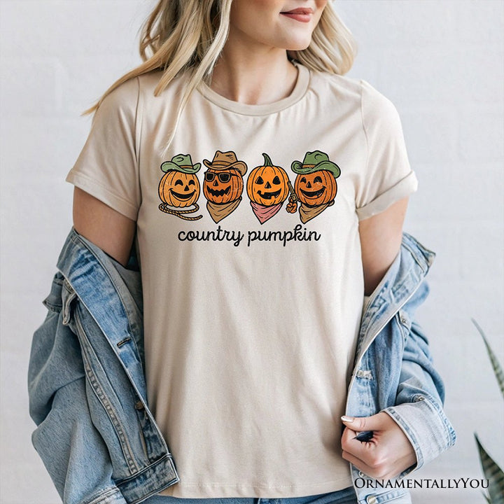 Country Pumpkin Rustic T-Shirt, Cute Fall Tee for Autumn Season T-Shirts OrnamentallyYou 
