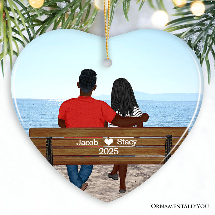 Couple at Lake Personalized Ornament