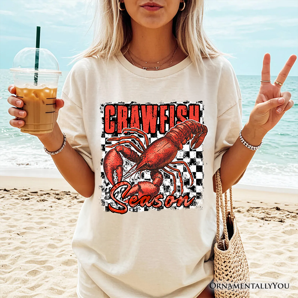 Crawfish Season Retro T-Shirt, Vintage Southern Seafood Tee