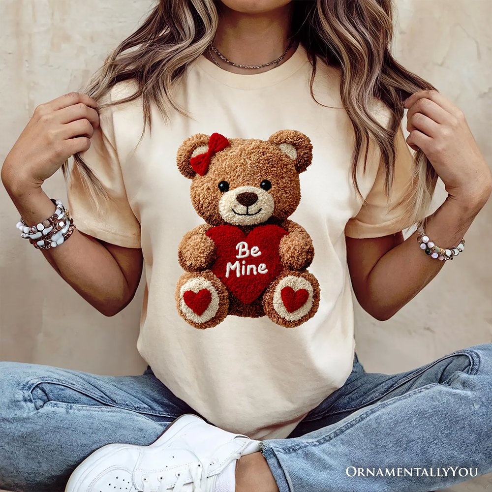 Cute Bear Toy Be Mine Valentine T-Shirt, Love Coquette Tee T-Shirts OrnamentallyYou 