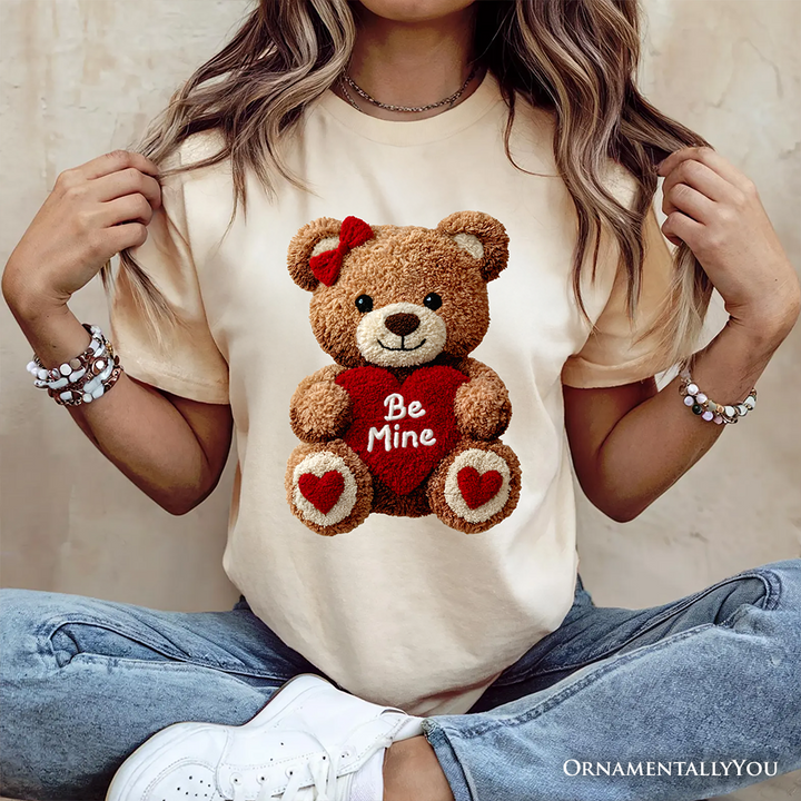Cute Bear Toy Be Mine Valentine T-Shirt, Love Coquette Tee