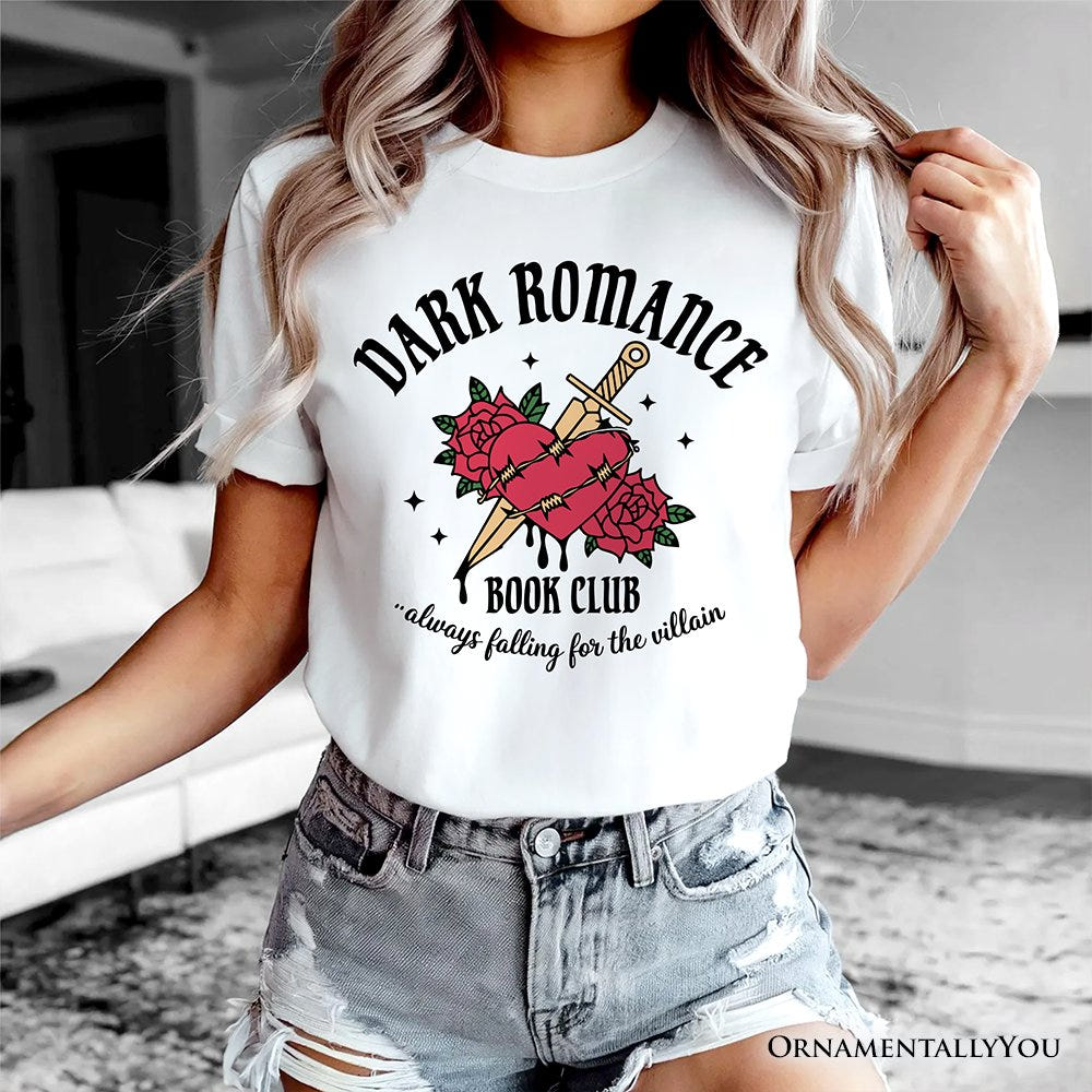 Dark Romance Book Club T-Shirt, Vintage Gothic Romantasy Bookish Tee T-Shirts OrnamentallyYou 