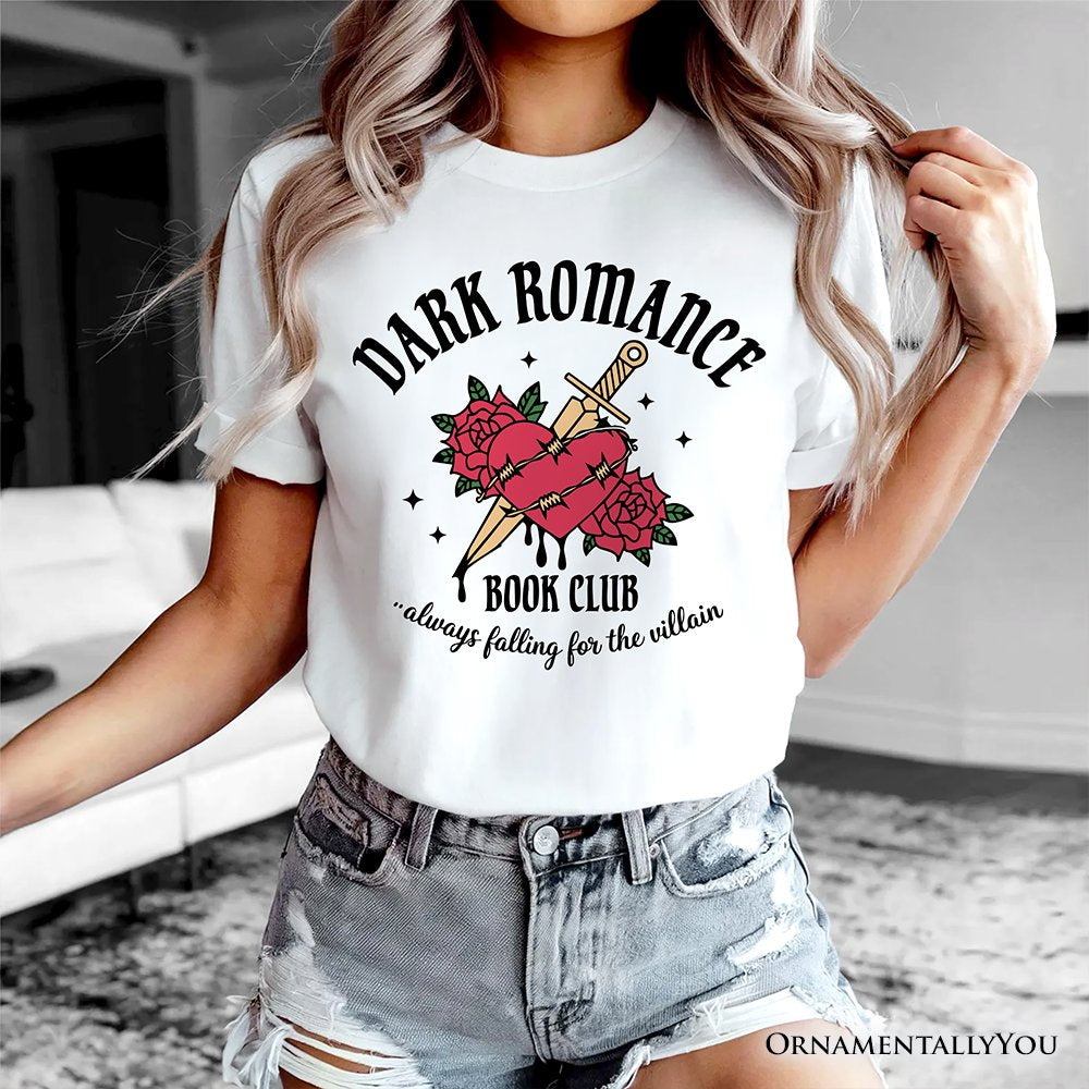 Dark Romance Book Club T-Shirt, Vintage Gothic Romantasy Bookish Tee T-Shirts OrnamentallyYou 