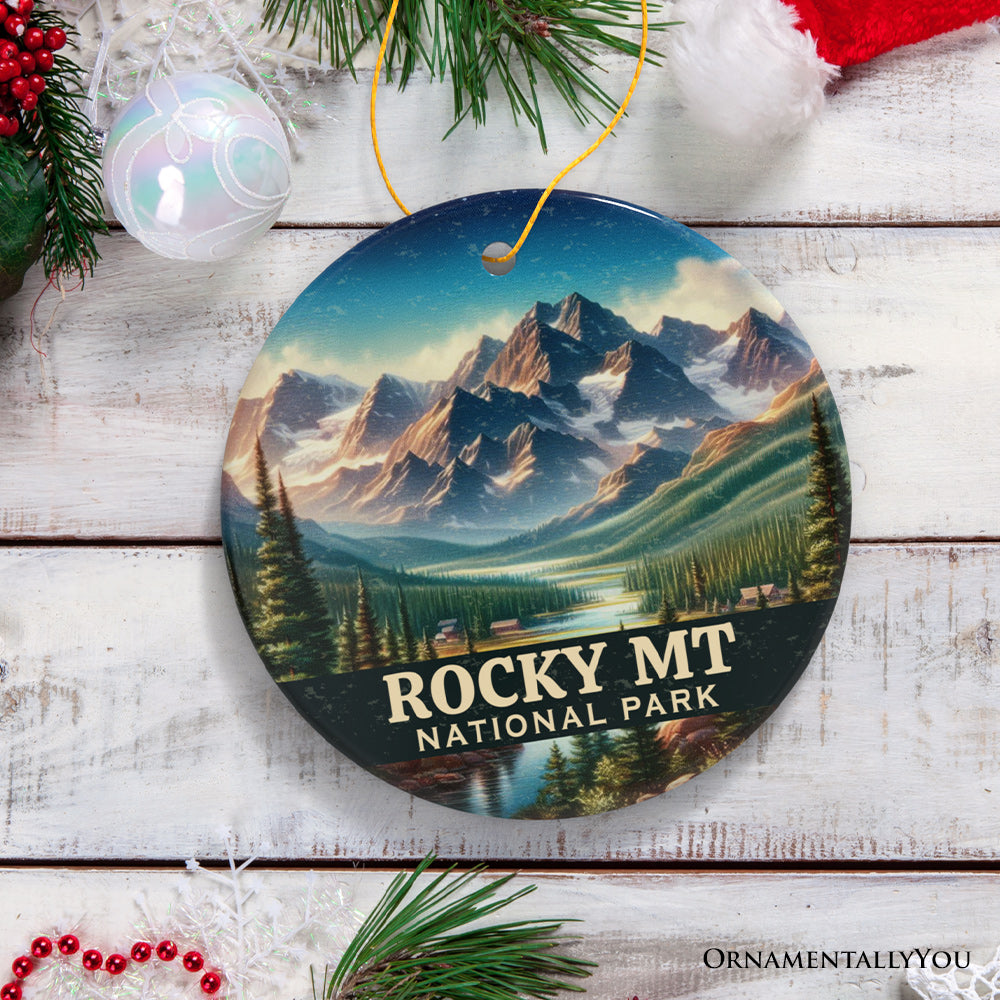 Enchanting Rocky Mountain National Park Ornament, Colorado Alpine Scenery Christmas Gift and Travel Souvenir