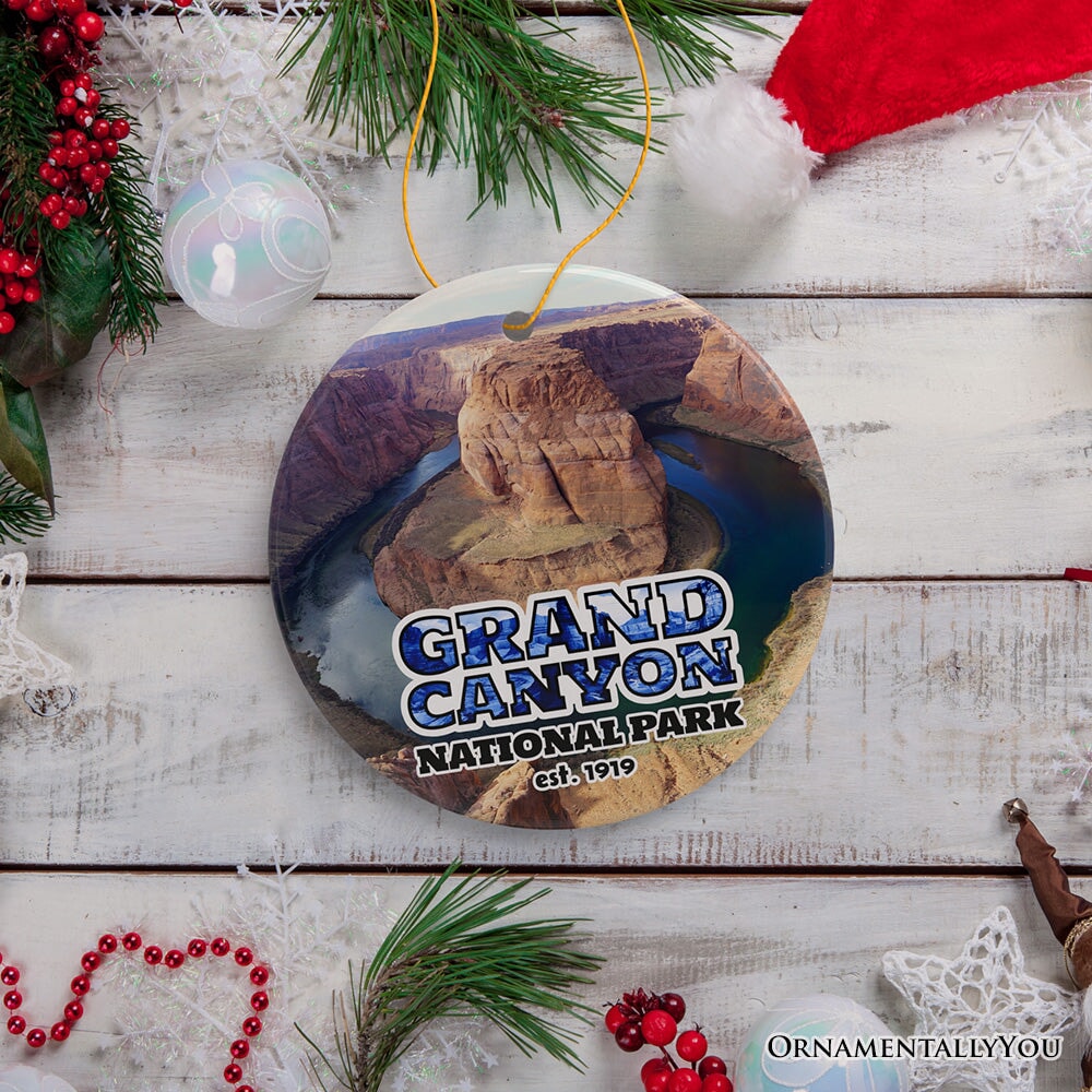 Grand Canyon National Park Scenic Ceramic Ornament, Arizona Souvenir Christmas Decoration Ceramic Ornament OrnamentallyYou 