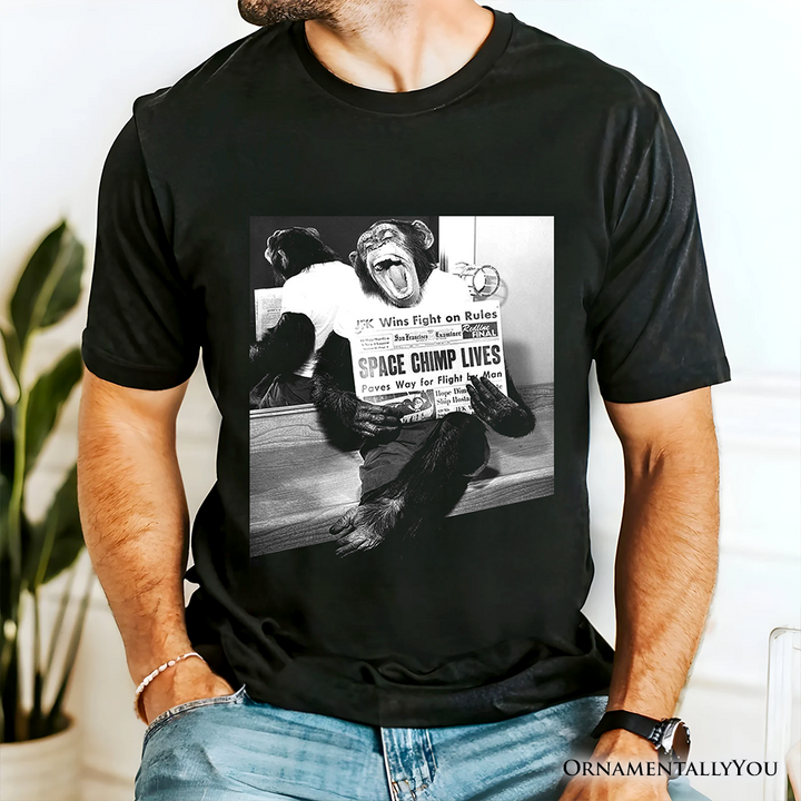 Ham The Space Chimp T-Shirt, Historic NASA Monkey Retro Science Tee