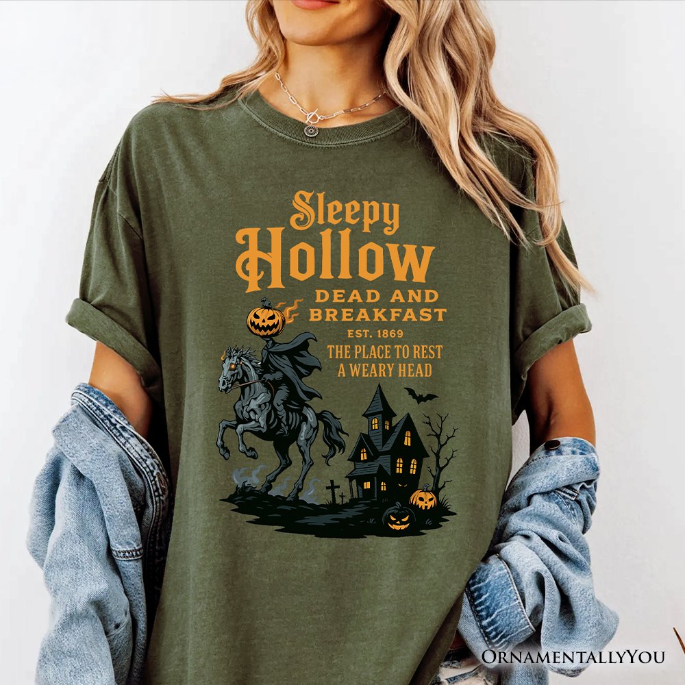 Headless Horseman Sleepy Hollow Halloween T-Shirt, Dead and Breakfast Retro Tee T-Shirts OrnamentallyYou 