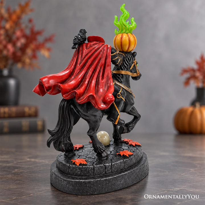 (PRE-ORDER) Headless Horseman Sleepy Hollow LED Lighted Statue, 9" Hauntingly Halloween Decoration Figurines