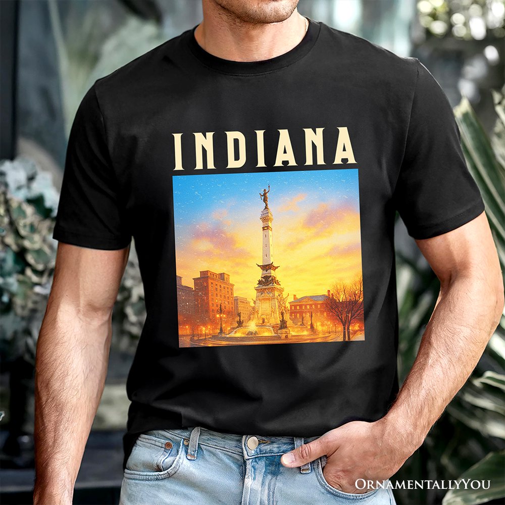 Historic Indiana State Soldiers and Sailors Monument T-Shirt, Patriotic Tee and Indianapolis Landmark Souvenir T-Shirts OrnamentallyYou 