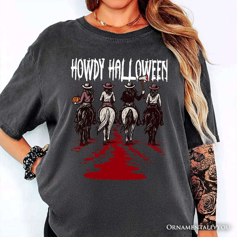 Howdy Halloween Cowgirl Women T-Shirt, Empowered Western Spooky Tee T-Shirts OrnamentallyYou 