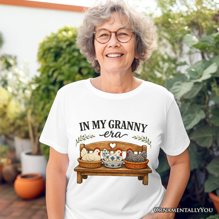 In My Granny Era Chicken Vintage T-Shirt, Cozy Farmhouse Country Grandma Tee T-Shirts OrnamentallyYou 