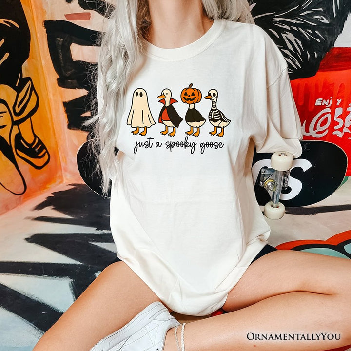 Just a Spooky Goose T-Shirt, Funny Halloween Costumes Tee T-Shirts OrnamentallyYou 