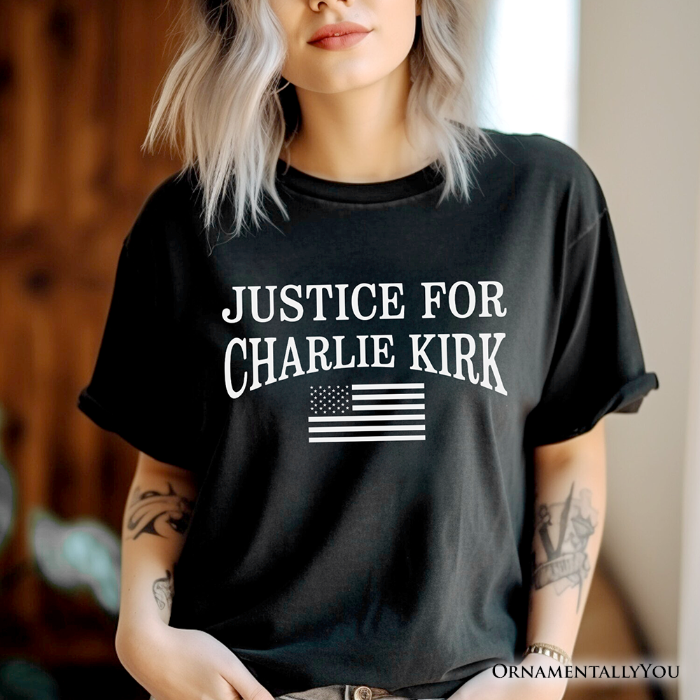 Justice For Charlie Kirk Memorial T-Shirt, Patriot Pray Tee