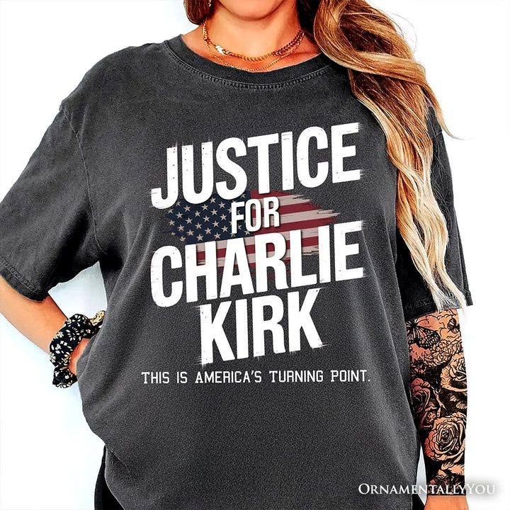 Justice For Charlie Kirk Prayers T-Shirt, Activist Tee T-Shirts OrnamentallyYou 