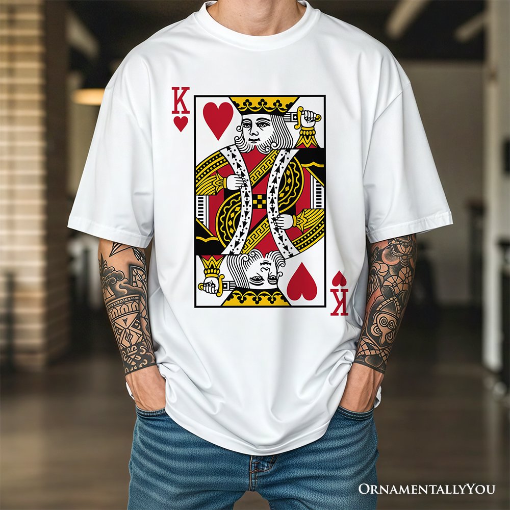 King of Hearts Card T-Shirt, Classic Retro Love Valentine Tee T-Shirts OrnamentallyYou 