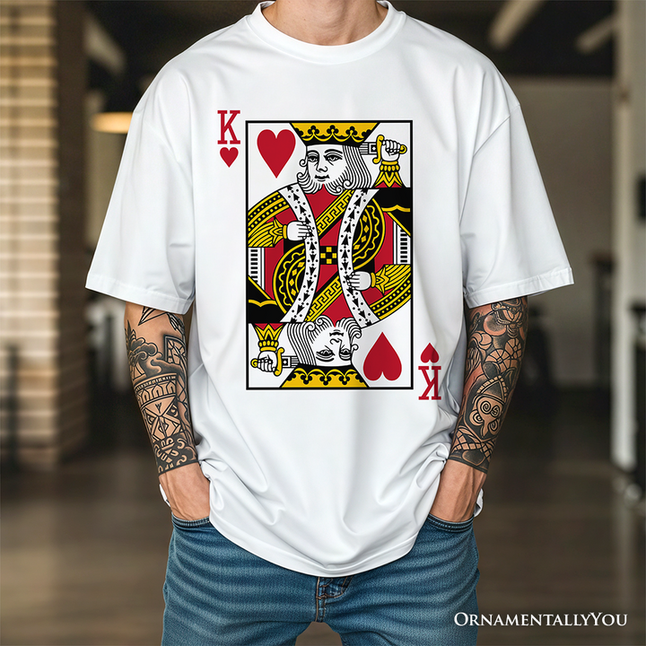 King of Hearts Card T-Shirt, Classic Retro Love Valentine Tee