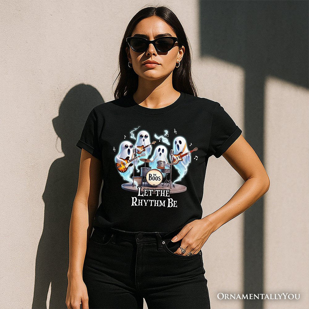 Let the Rhythm Be Ghost Band T-Shirt, Whimsical Music Tee for Guitar Rock Style People T-Shirts OrnamentallyYou 