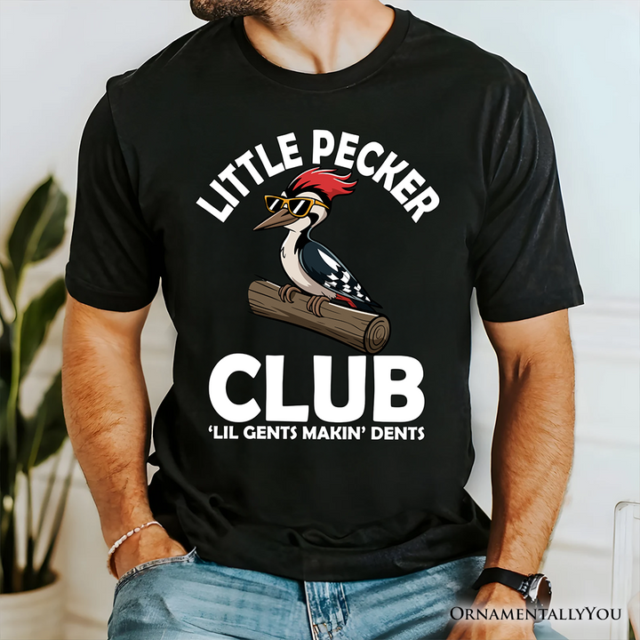 Little Pecker Club T-Shirt, Funny Sarcastic Woodpecker Tee