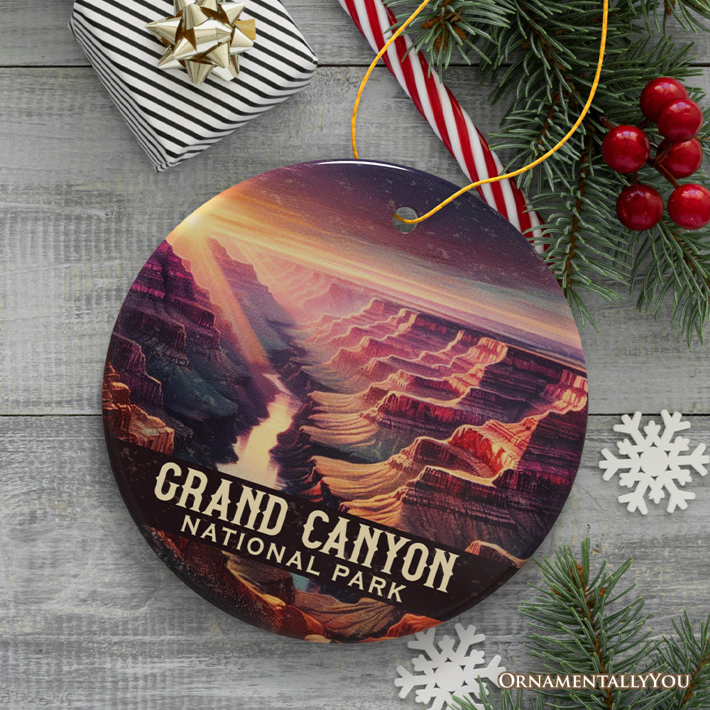 Majestic Grand Canyon National Park Ornament, Arizona Desert Landscape Christmas Gift and Travel Souvenir