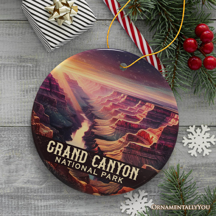 Majestic Grand Canyon National Park Ornament, Arizona Desert Landscape Christmas Gift and Travel Souvenir