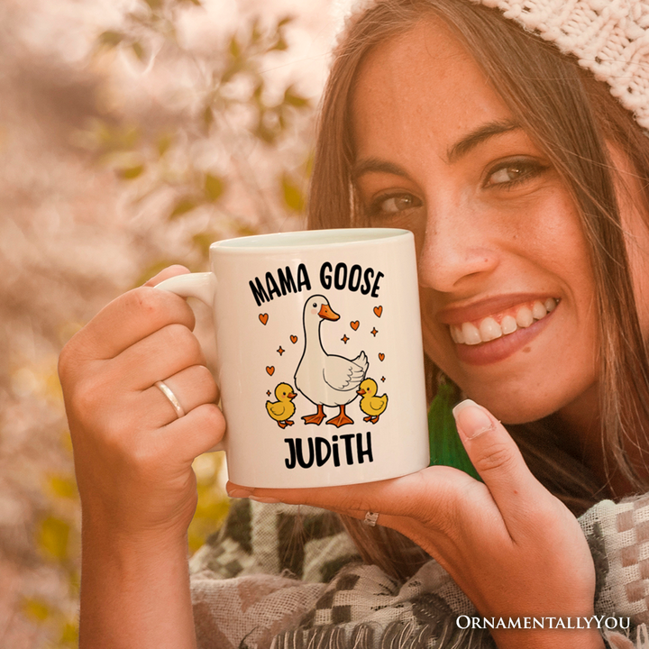 Mama Goose Personalized Mug, Mother Gift With Custom Name