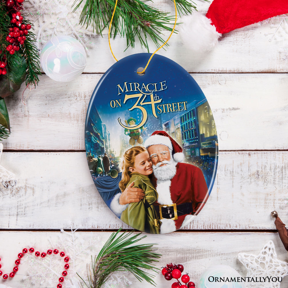 Miracle on 34th Street Christmas Ornament, Nostalgic Classic Movie Gift and Tree Decor Ceramic Ornament OrnamentallyYou 