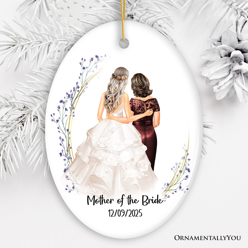 Mother and Daughter Wedding Bride Personalized Gift Ornament