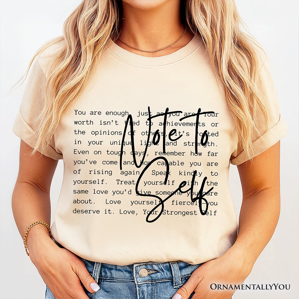 Note To Self Mental Health T-Shirt, Motivational Definition Tee T-Shirts OrnamentallyYou 