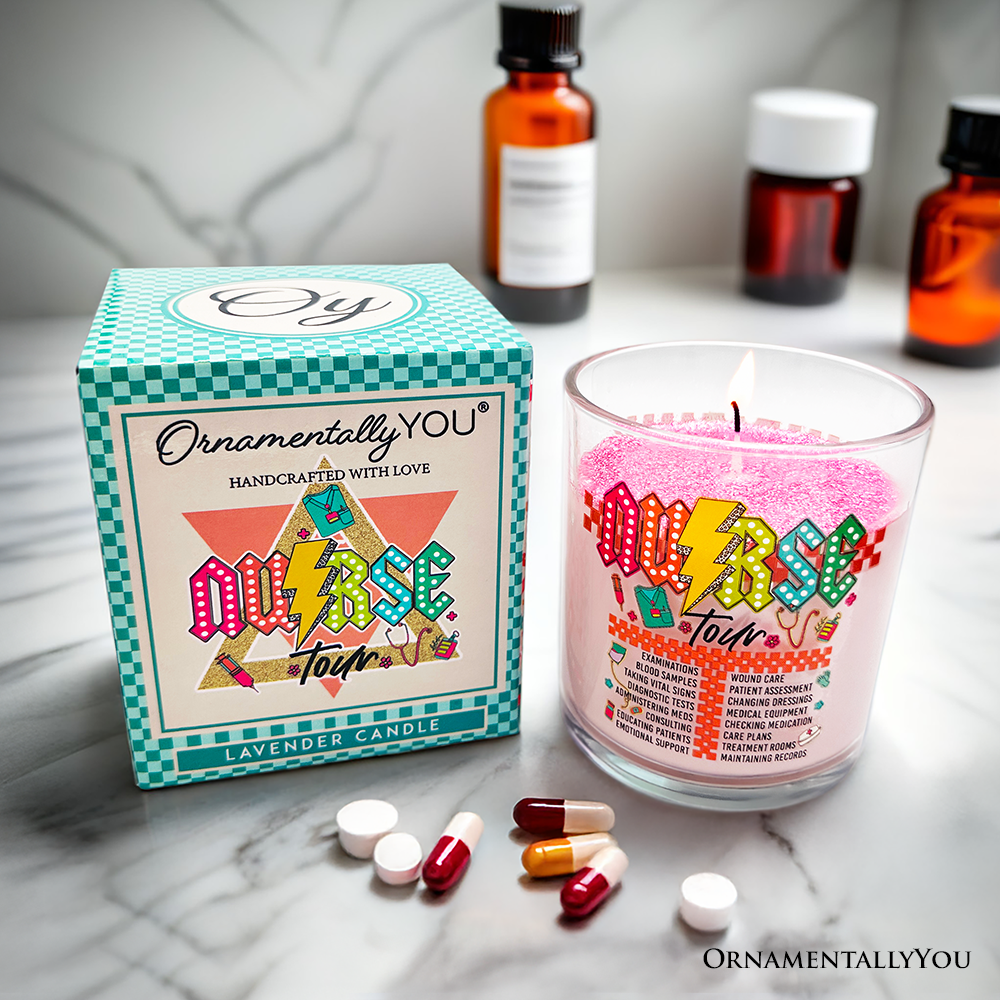 Nurse Tour Candle, Cute RN Nursing Gift