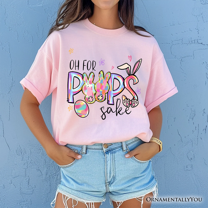 Oh For Peeps Sake T-Shirt, Funny Easter Bunny Spring Tee