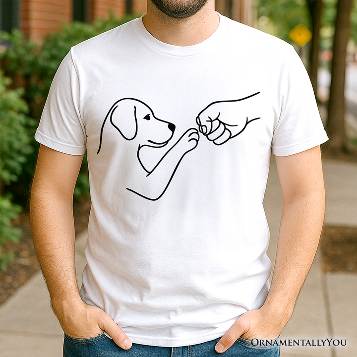 Paw Friends Minimalist Line Art Dog T-Shirt, Cute Dog Parents Tee