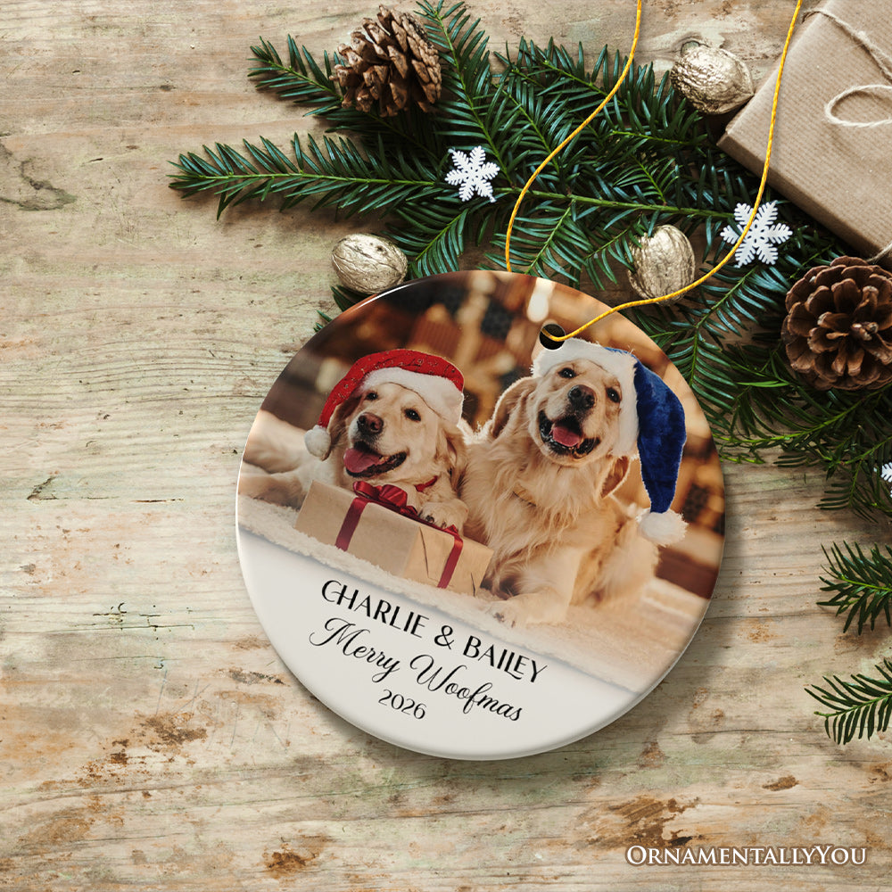 Personalized Family Photo Christmas Ornament, Keepsake Gift with Any Custom Text and Picture