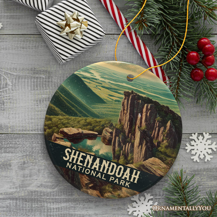 Picturesque Shenandoah National Park Ornament, Virginia Mountain View Christmas Decor and Nature Explorer Gift