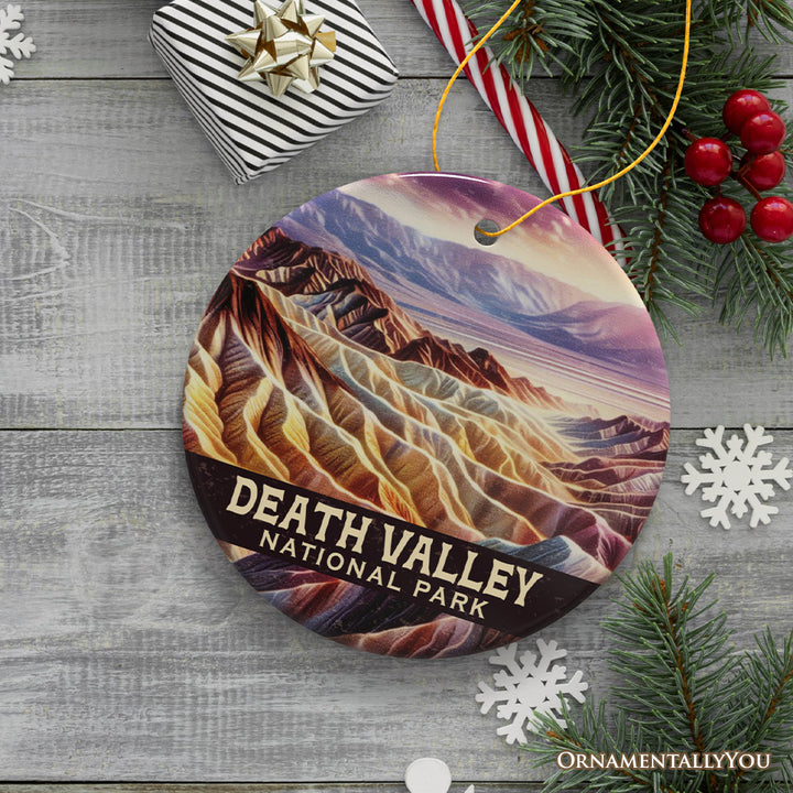 Radiant Death Valley National Park Ornament, California Canyon View Christmas Decor and Adventure Souvenir