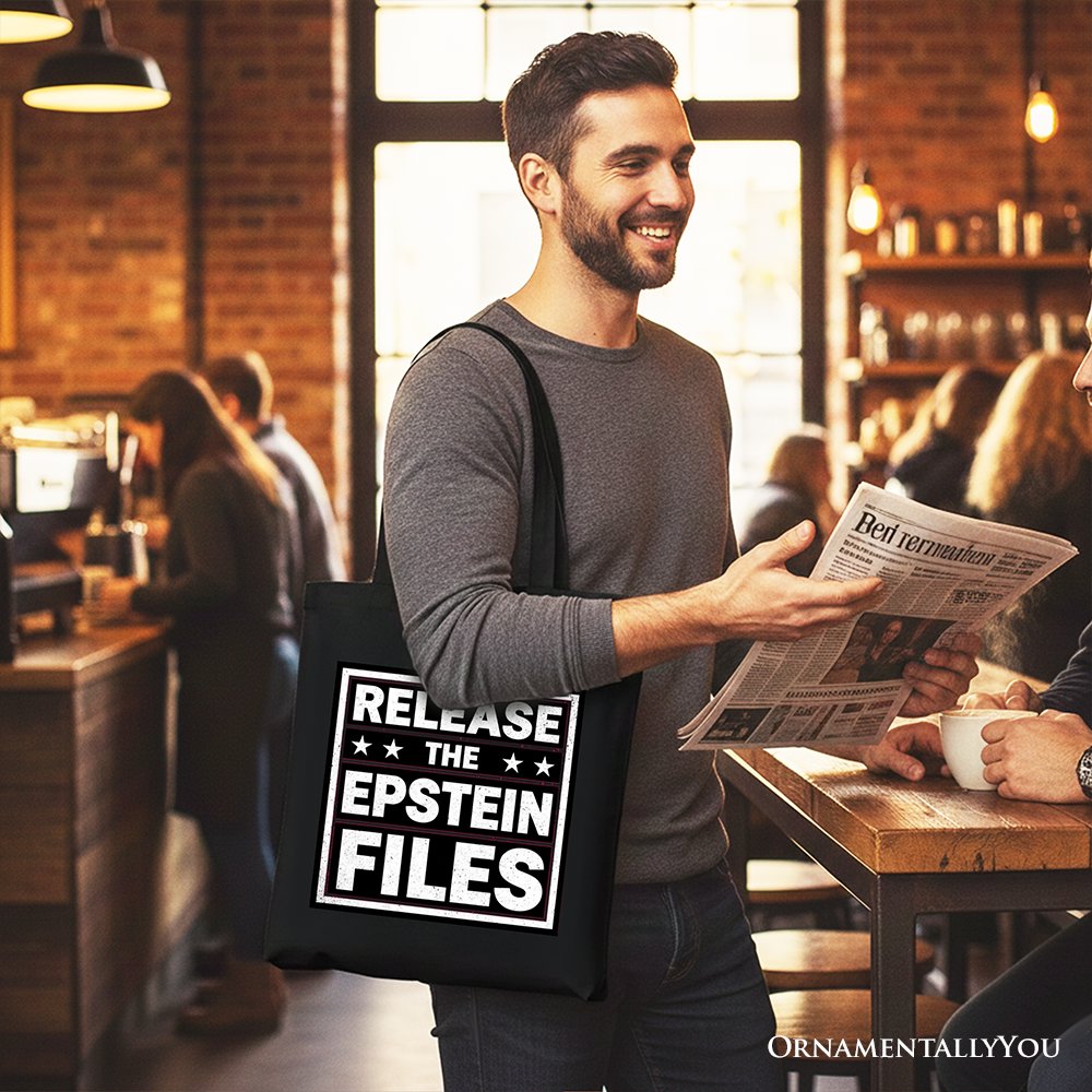 Release The Epstein Files Canvas Tote Bag, Justice Demand Protest Gift Shopper OrnamentallyYou 