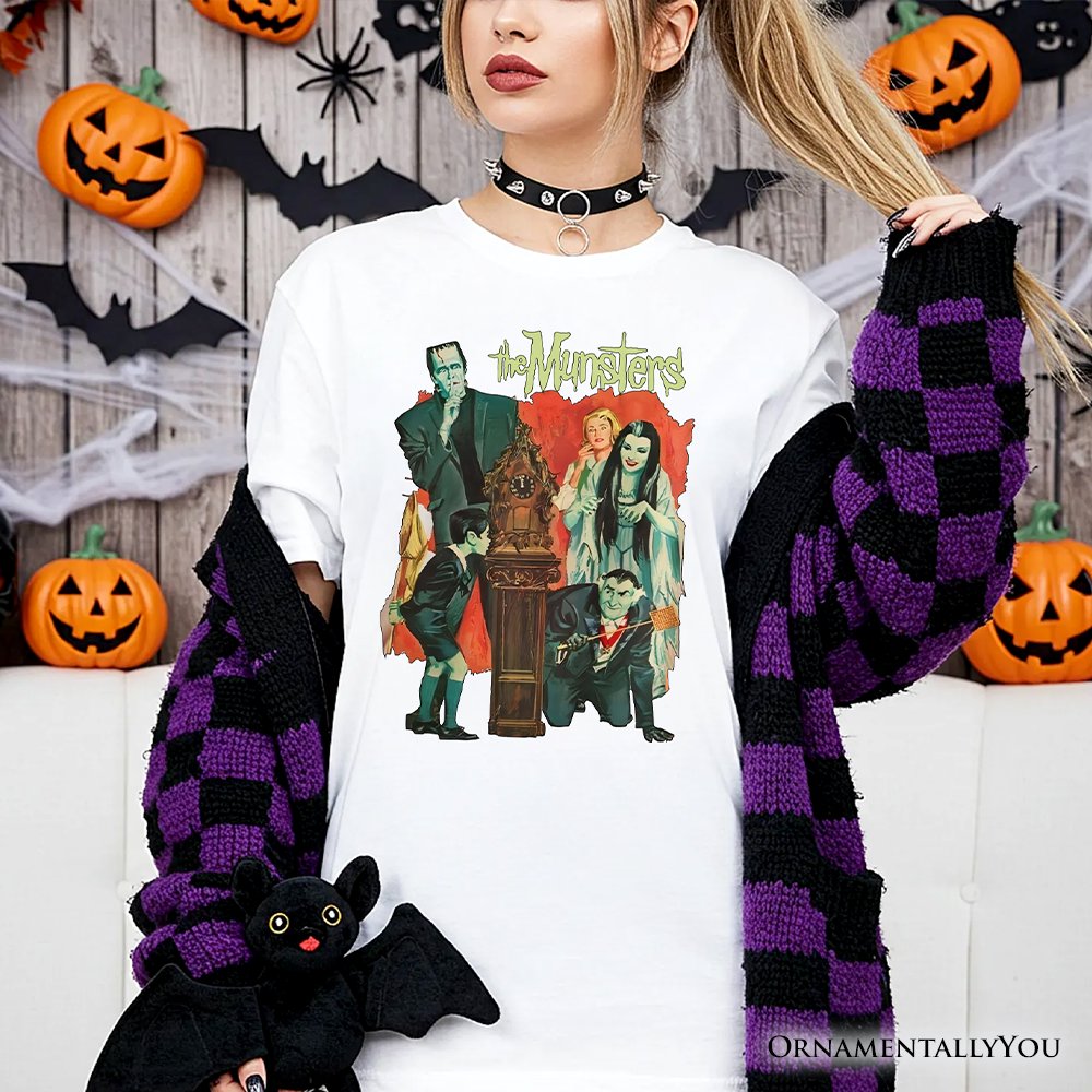 Retro Monster Family Sitcom T-Shirt, Horror Halloween Tee T-Shirts OrnamentallyYou 