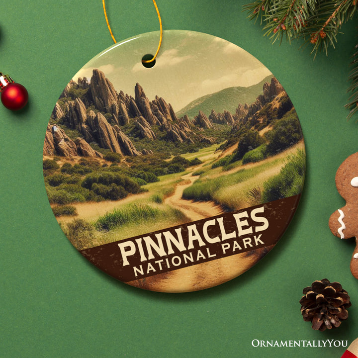 Rugged Pinnacles National Park Ornament, California Rock Spire Trail Christmas Gift and Outdoor Explorer Keepsake