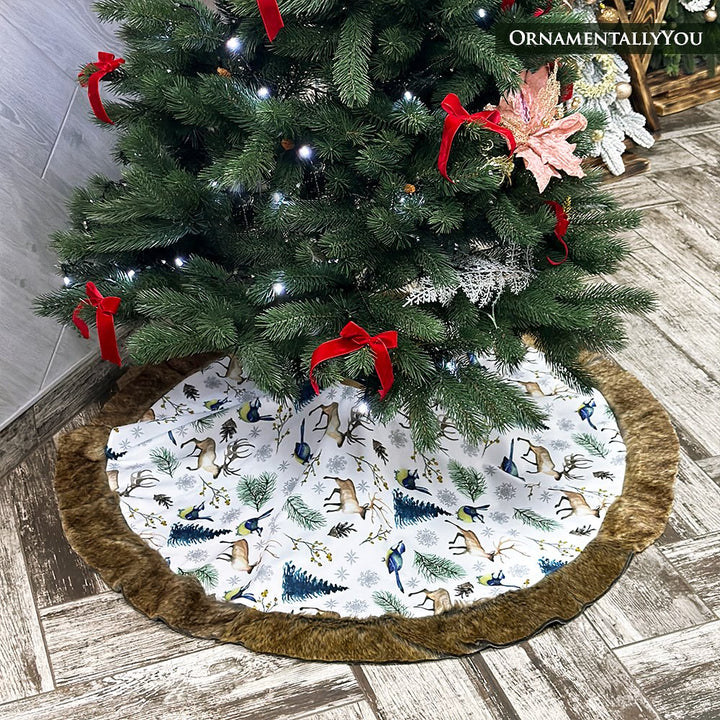 Rustic Nature Pattern Elegant Vintage Christmas Tree Skirt Tree Skirt Nantong Prince Home Fashion Co., Ltd. 